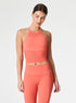 MESH UP CROP - CORAL